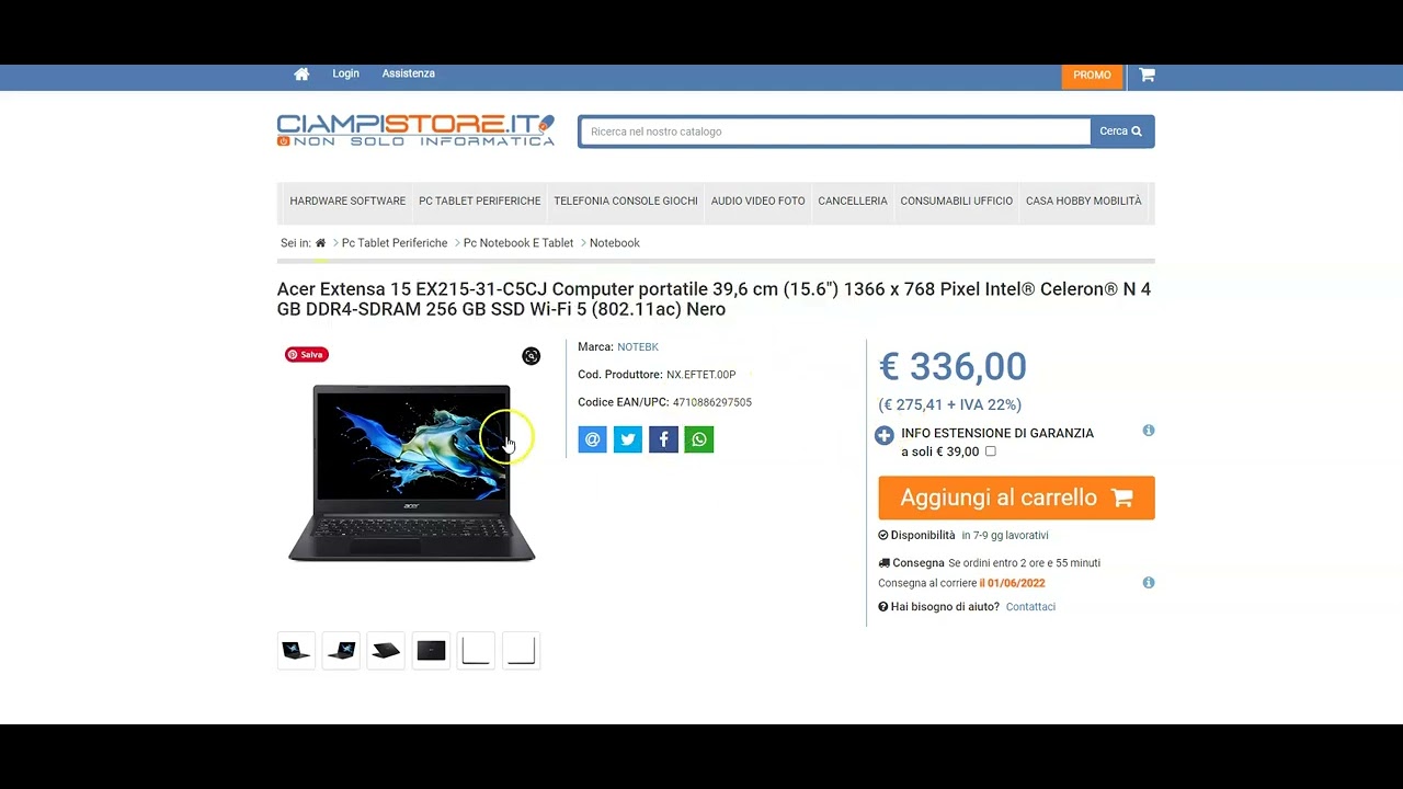 50 notebook su Ciampistore a prezzi convenienti