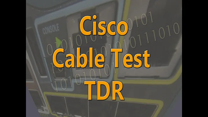 Test an Ethernet Cable using Cisco Cable Diagnostics