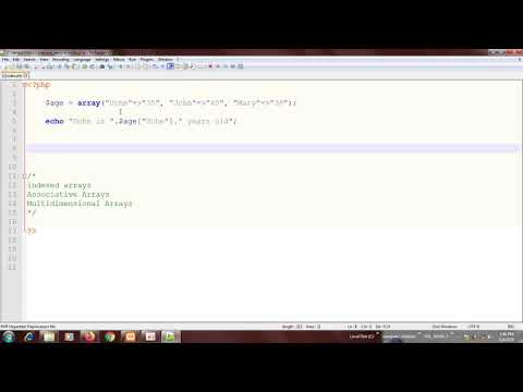 35. PHP TUTORIAL -  Associative Arrays,  foreach loop