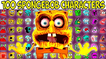 100 SPONGEBOB CHARACTERS | FNF Character Test | Gameplay VS Playground