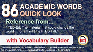86 Academic Words Quick Look Ref from \\