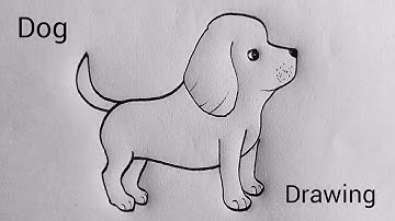 🐶How to draw a Dog Step by Step easy for beginners || Easy dog drawing tutorial || Dog Drawing Easy🐶