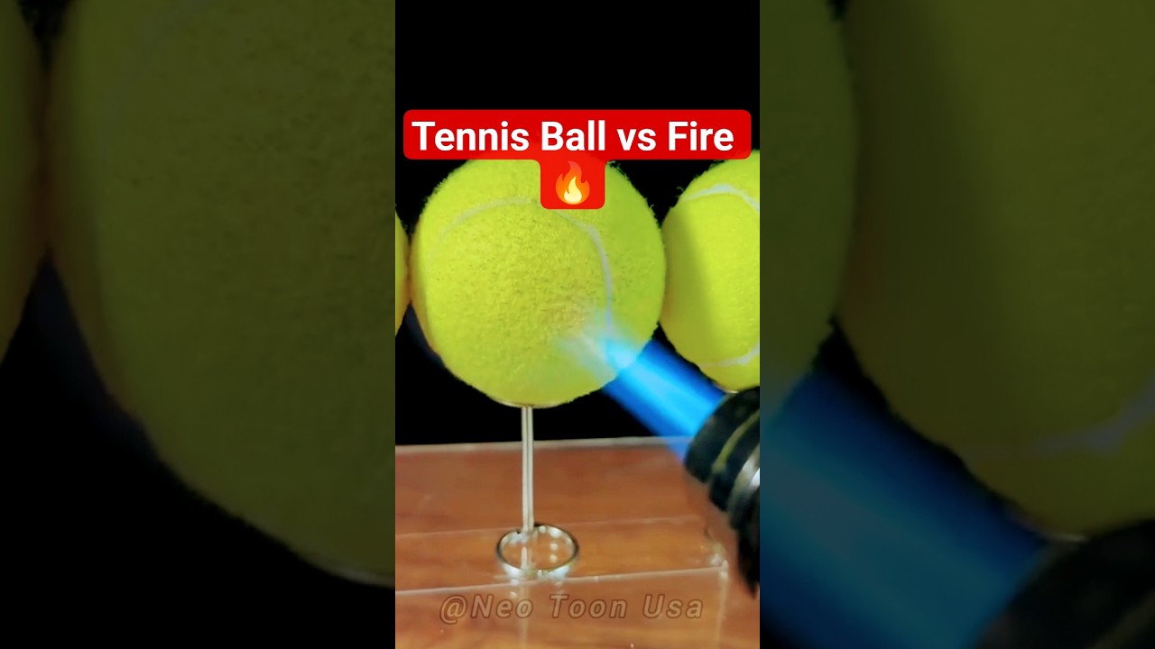 Tennis Ball vs Fire Gun – Shocking Results at Different Times 