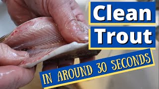 How To Clean A Trout In About 30 Seconds: STEP BY STEP!!!