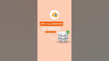 How to Apply All Modifiers in Blender at Once! (Without Clicking Apply)  #blenderforbegginer #tips