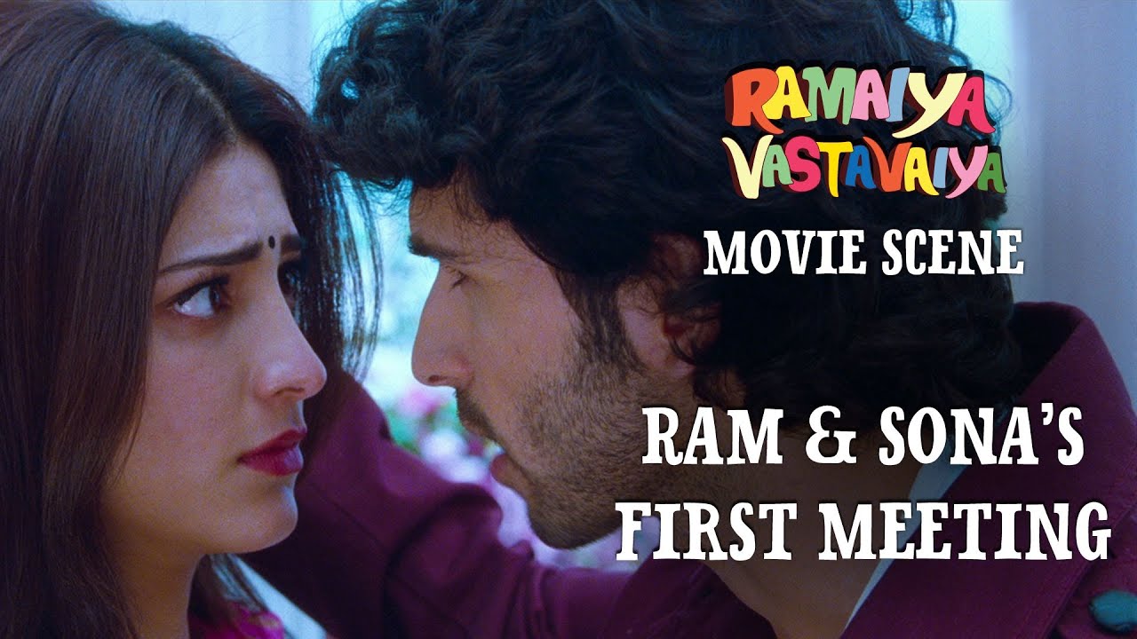Som Forbandet tilbagebetaling Ram & Sona's First Meeting - Ramaiya Vastavaiya Scene - Girish Kumar &  Shruti Haasan - YouTube