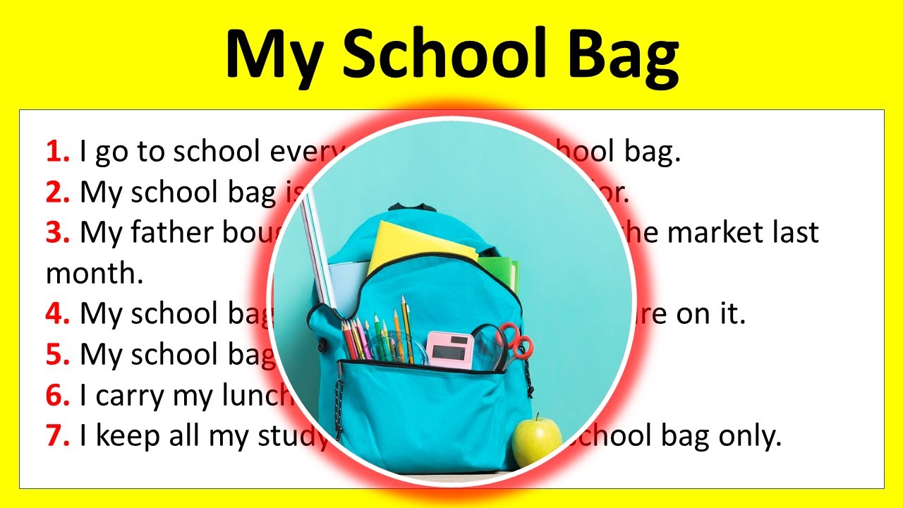 My school bag  ESL worksheet by student25