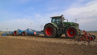 Fendt 939 Vario & Lemken Gigant 800 Kompaktor preparing land