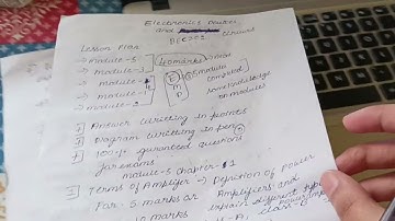 Electronic principles and circuits important questions for exams module - 5 and module - 3