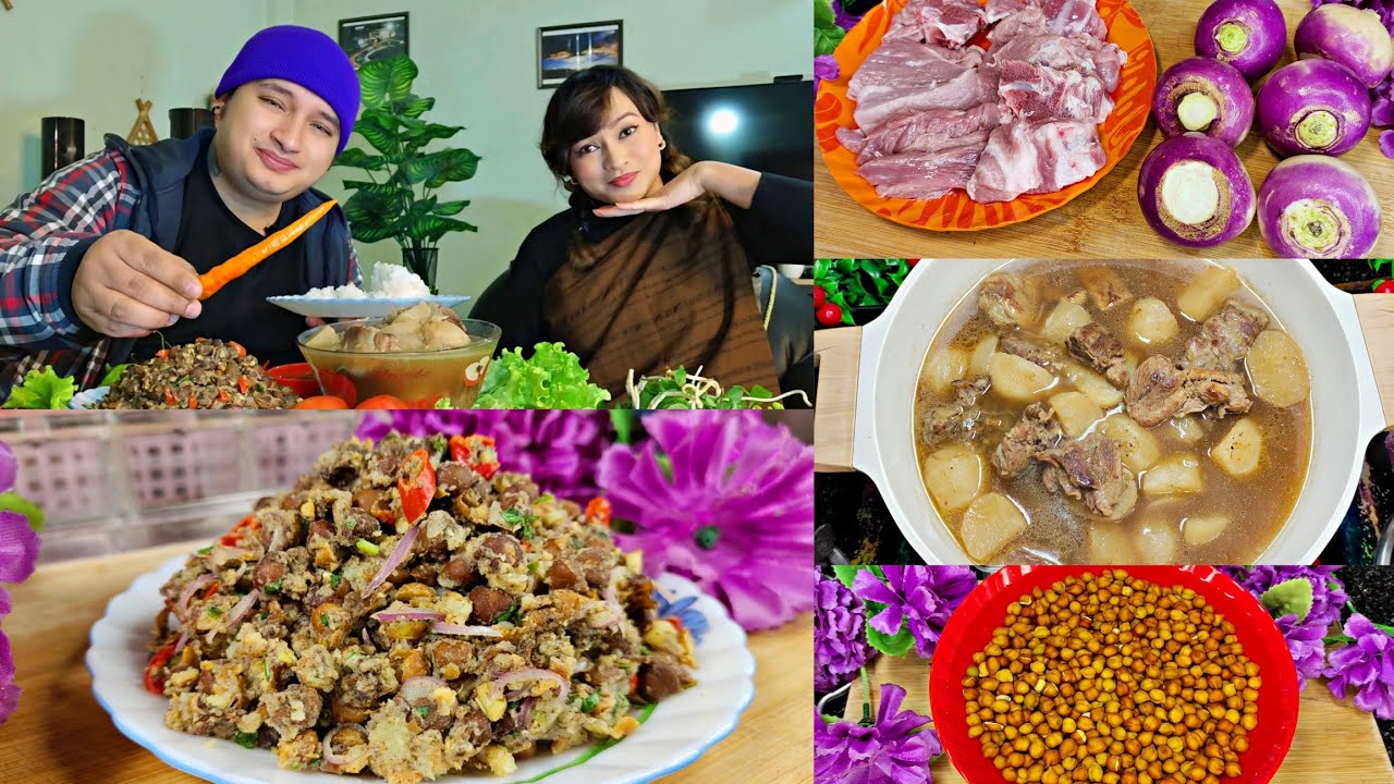 Shana Kulai Chutney + Syrwa Dohsniang Sŏh-lakum 😋|| Black Chickpeas Salad Recipe