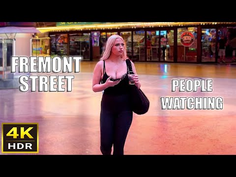 Fremont Street Las Vegas Midnight People Watching | Downtown Las Vegas