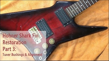 Vintage Guitar Restoration: Hohner Shark fin Part3 Tuner Bushings & Alignment #vintageguitars