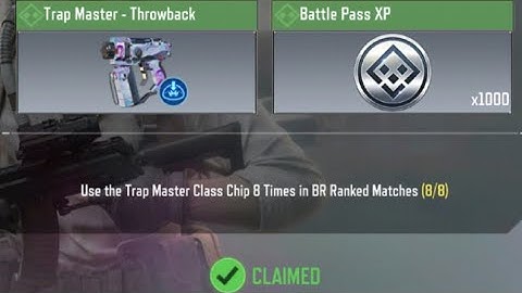 Call Of Duty Mobile Use the Trap Master Class Chip 8 Times in BR Ranked Matches Task Complete