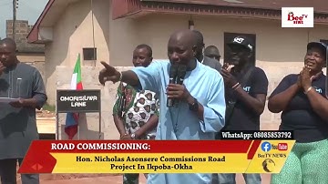 Hon. Nicholas Asonsere Commissions Omorisuiwa Street Road Project in Ikpoba-Okha.