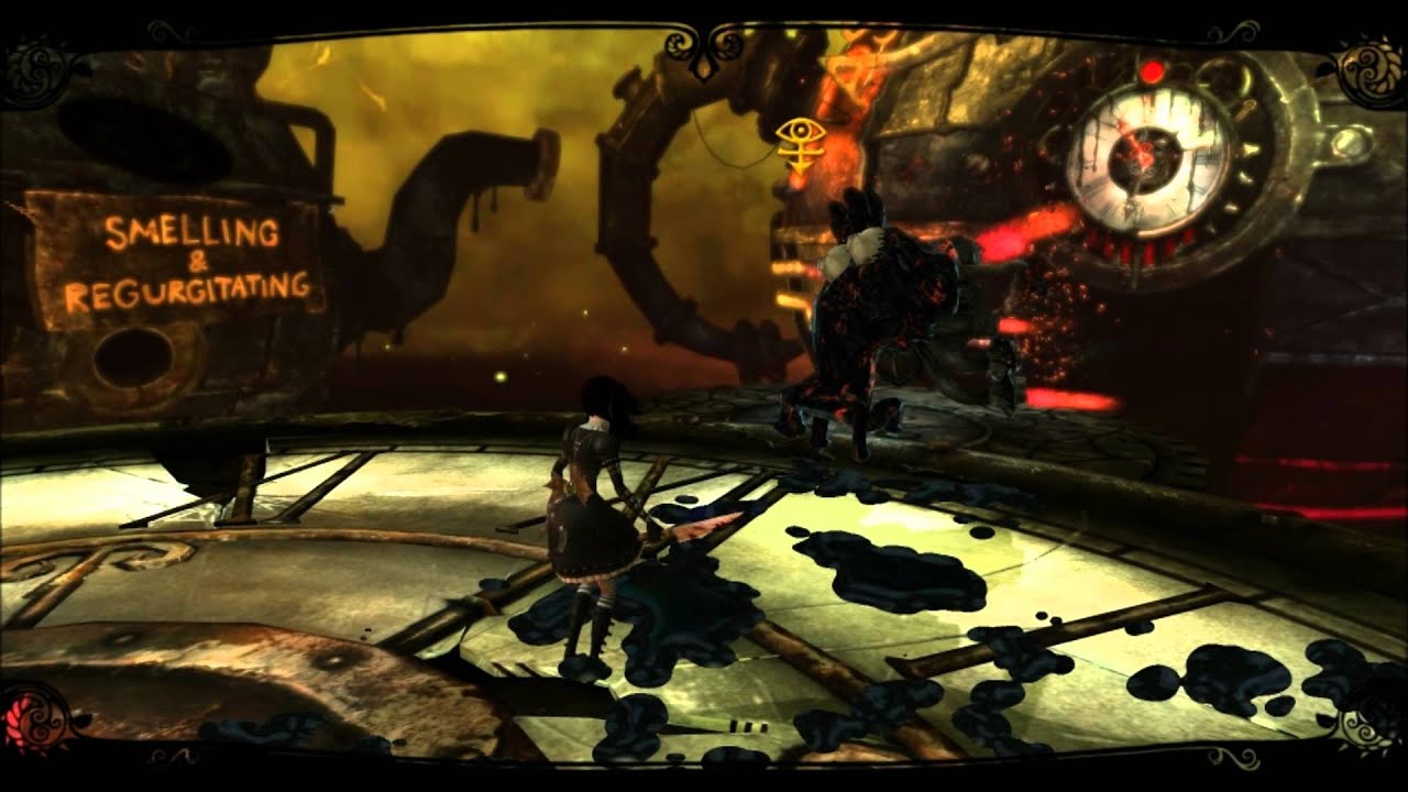 Alice: Madness Returns gameplay umbrella fight HD PhysX max 