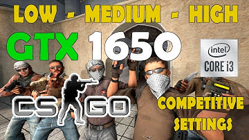 i3-10100F + GTX 1650 | CSGO 1080p, 900p, 1024x768, 1280x960 | Low, Medium, High, Competitive | 2021