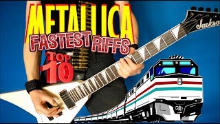 Top 10 Fastest Metallica Riffs (Downpicking)