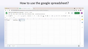 COMMUNITY SERVICE CSC098 - TUTORIAL GOOGLE SPREADSHEET