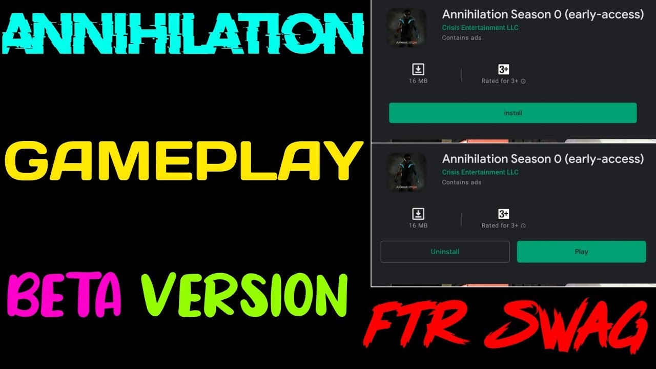 ANNIHILATION GAMEPLAY | FIRST BANGLADESHI BATTLE ROYALE GAMEPLAY ANNIHILATION | BETA APK | FTR SWAG