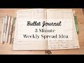 Back to school 3minute weekly spread for bullet journals