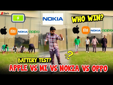 Apple Vs Mi Vs Nokia Vs Oppo ~ Battery Test ~ Who Wins ~ Old Is Gold ~ Dushyant Kukreja Shorts