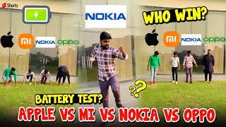 Apple vs Mi vs Nokia vs Oppo ~ Battery Test 🔋 ~ Who wins ? ~ Old is Gold ~ Dushyant Kukreja #shorts screenshot 1