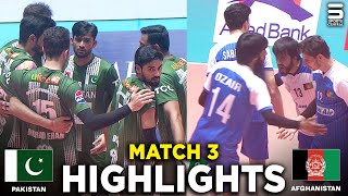 Full Highlights | Pakistan vs Afghanistan | Match 3 | 2nd Engro Cava Volleyball Nations League 2024