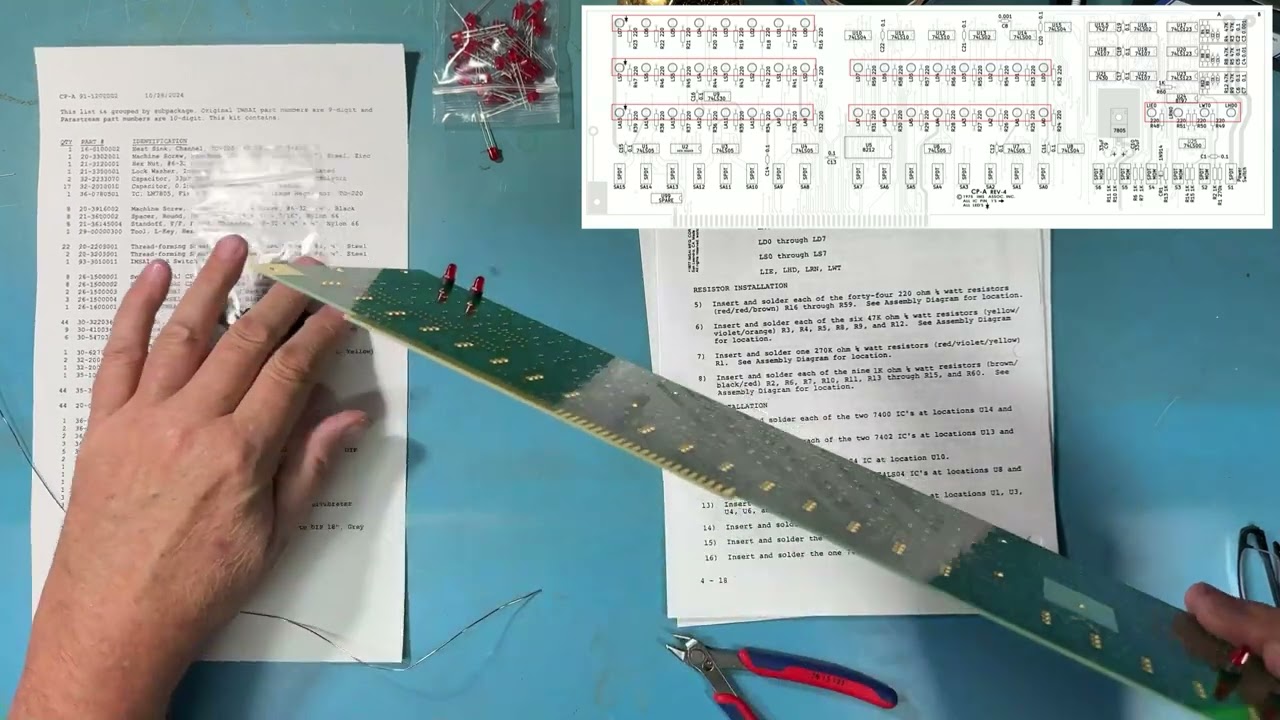 IMSAI 8080 - 2 - Reproduction CP-A (Control Panel) LED assembly