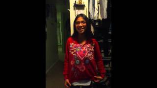 9 year old girl singing reflection