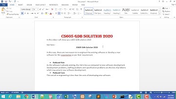 cs 605 gdb solution 2020