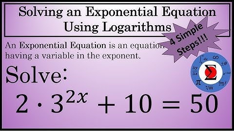 How to Solve an Exponential Equation Using Logarithms