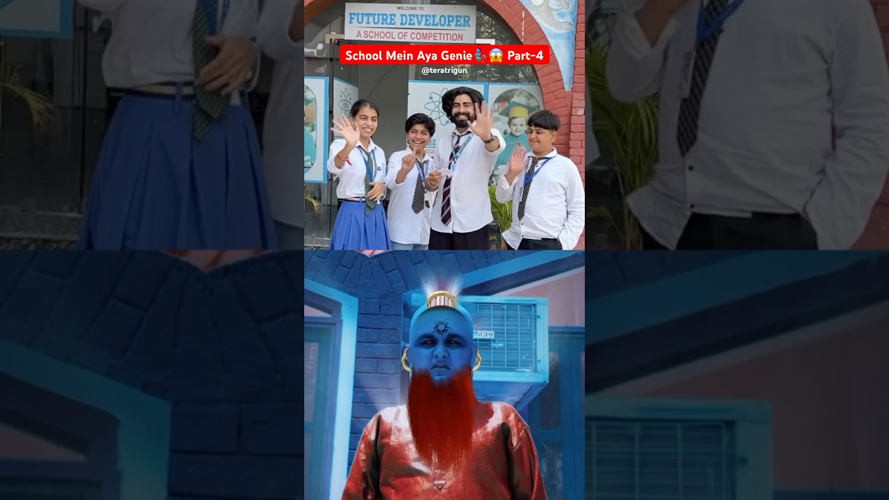 School Mein Aya Genie🧞‍♂️😱 Part-4 #shorts #ytshorts #comedy #genie #teratrigun #schoollife