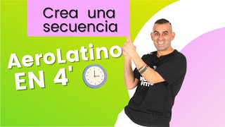 Crear una coreografia de AeroLatino en 4 minutos | pasos simples