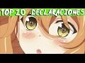 Las 10 mejores Declaraciones / Confesiones del Anime | TOP 10