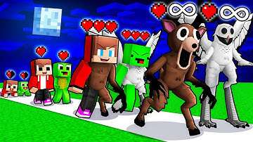 JJ and Mikey: 99 NIGHTS IN THE FOREST EVOLUTION in Minecraft - Maizen