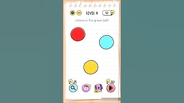 Brain Test Level 9 Where is the green ball?