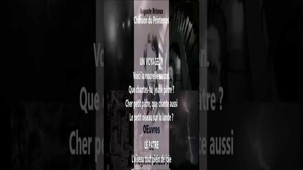 Chanson du printemps - Auguste Brizeux lu par Yvon Jean