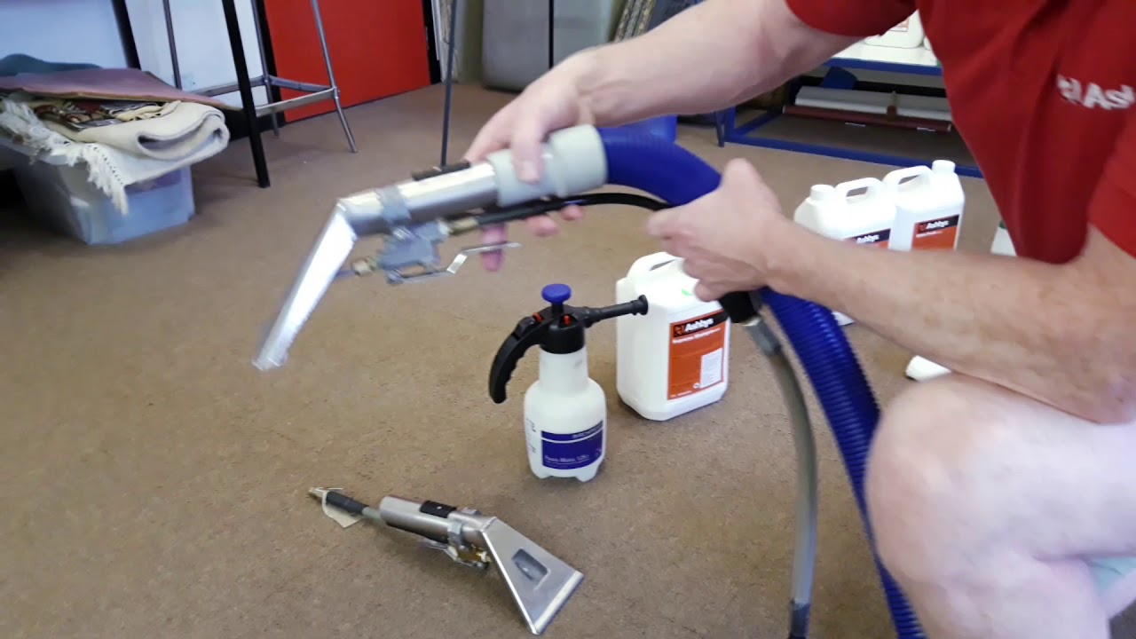 Ashbys Internal spray upholstery cleaning tools & V2 hose set YouTube