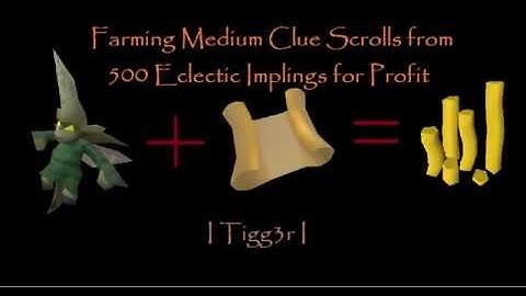 Farming 500 Eclectic Implings for Medium Clues!