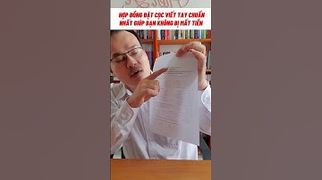 Hợp Đồng Đặt Cọc Viết Tay Chuẩn Nhất.Giúp Bạn Không Bị Lừa Đảo Mất Tiền