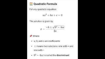 Quadratic equation formula #shorts # viralshorts #youtubeshorts #mathsbasicformulas