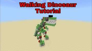 How to build a walking T-Rex Dinosaur Robot in Minecraft Bedrock Edition
