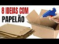 8 IDEIAS INCRÍVEIS DE ORGANIZADORES FEITOS COM CAIXAS DE PAPELÃO