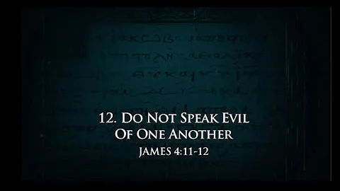Do Not Speak Evil of One Another ~ Love Your Enemies * Click on Full length podcast link below