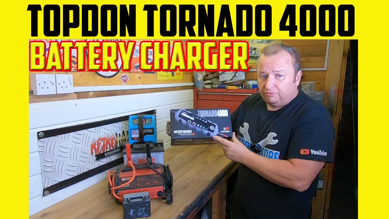 Topdon Tornado4000 T4000 Battery Charger, Car Battery Charger