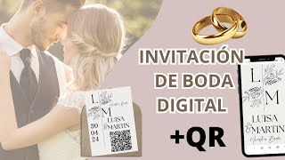 Como hacer una INVITACION de BODA💍 con PASE DIGITAL en CANVA screenshot 3