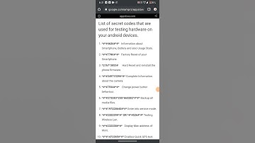 of secret codes that are used for testing hardware on your android devices. January 10, 2023