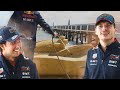 Max and checo destroy sand sculpture 