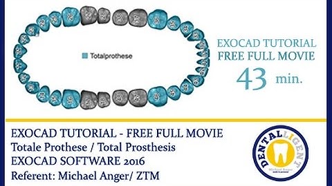 EXOCAD TUTORIAL - FREE FULL MOVIE -  Totale Prothese / Total Prosthesis - EXOCAD SOFTWARE 2016