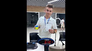 AGAIN! 6.73 Rubik's cube Ukrainian National Record average - Lev Golub